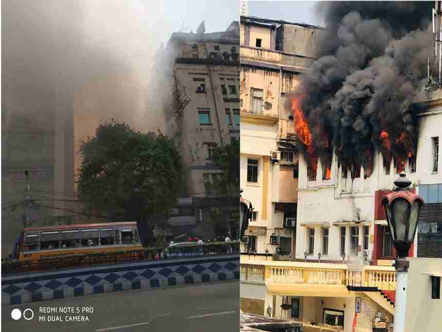 कोलकतामध्ये इमारतीच्या चौथ्या मजल्याला भीषण आग