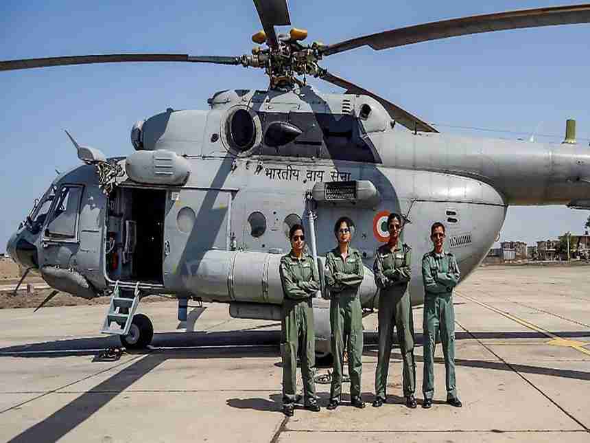 Indian Air Force women officers another achievement by crew flies Mi-17 chopper for first time