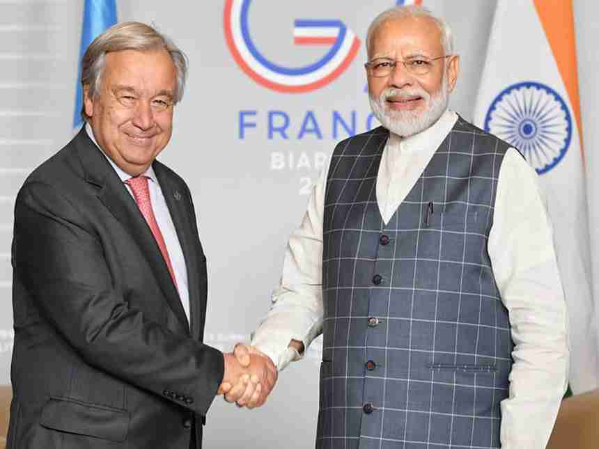 PM Modi meets UN Secretary-General Antonio Guterres at G7 summit in France 