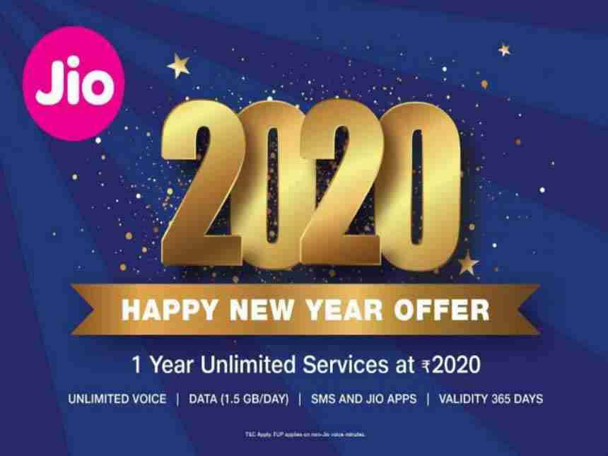 Jio ने ग्राहकांसाठी ‘2020 Happy New Year Offer’ केली लाँच 